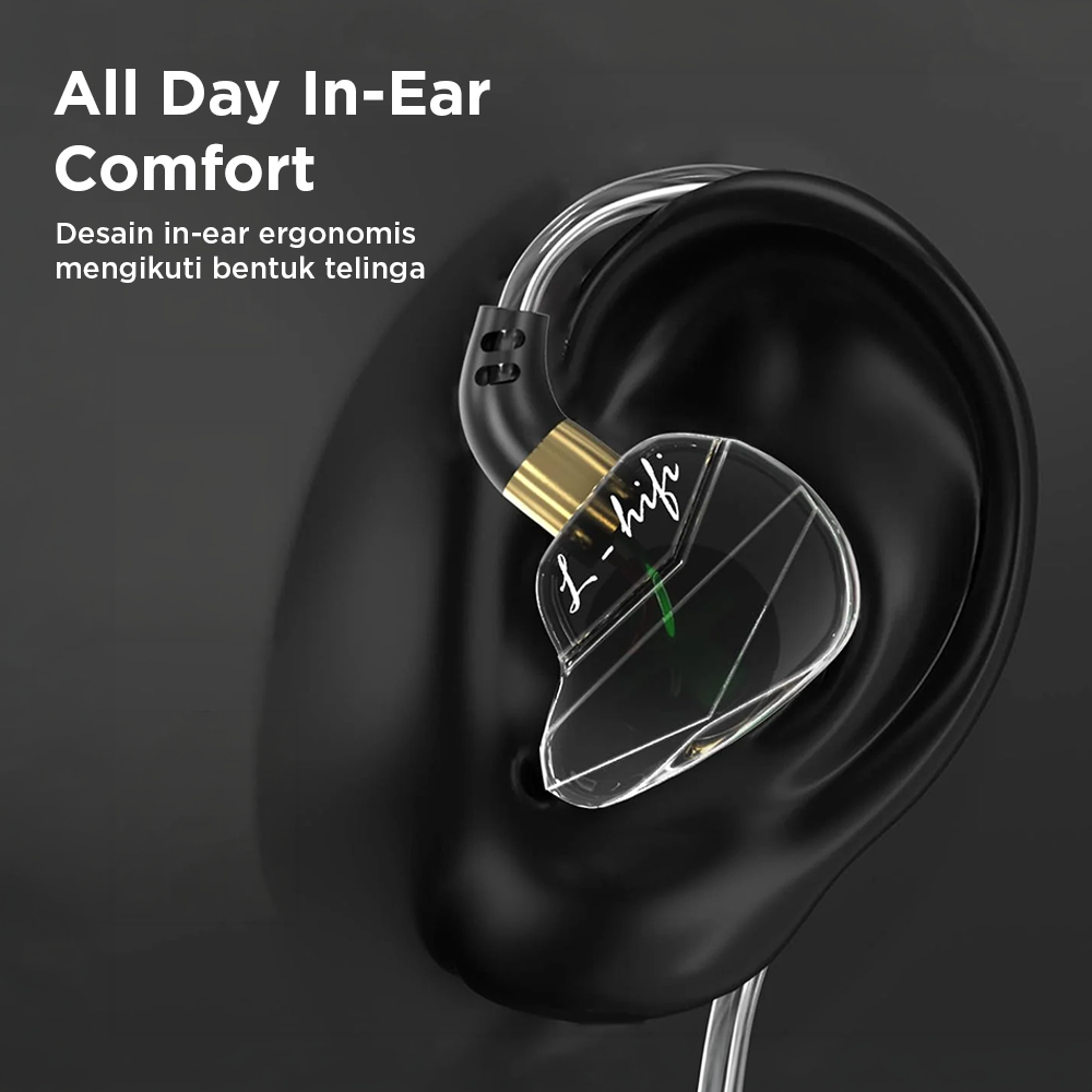 WKZ Earphone In-Ear Subwoofer Gaming Computer Sports with Mic USB Type C - S16 Gambar produk WKZ Earphone In-Ear Subwoofer Gaming Computer Sports with Mic USB Type C - S16 - 4