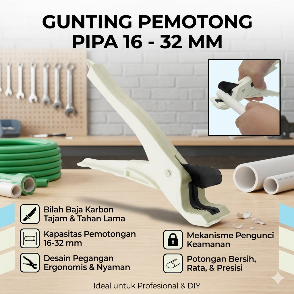 Letianxin Gunting Pemotong Pipa Pipe Tubing Cutter 16-32mm - PR16 Gambar produk Letianxin Gunting Pemotong Pipa Pipe Tubing Cutter 16-32mm - PR16 - Utama