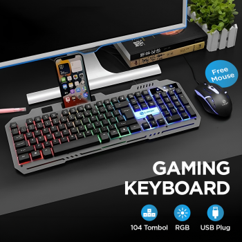 LIMEIDE Combo Keyboard Gaming RGB with Mouse and Holder Smartphone - T25