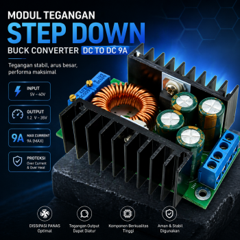 Fancy Modul Pengatur Tegangan Step Down Buck Converter DC to DC 9A