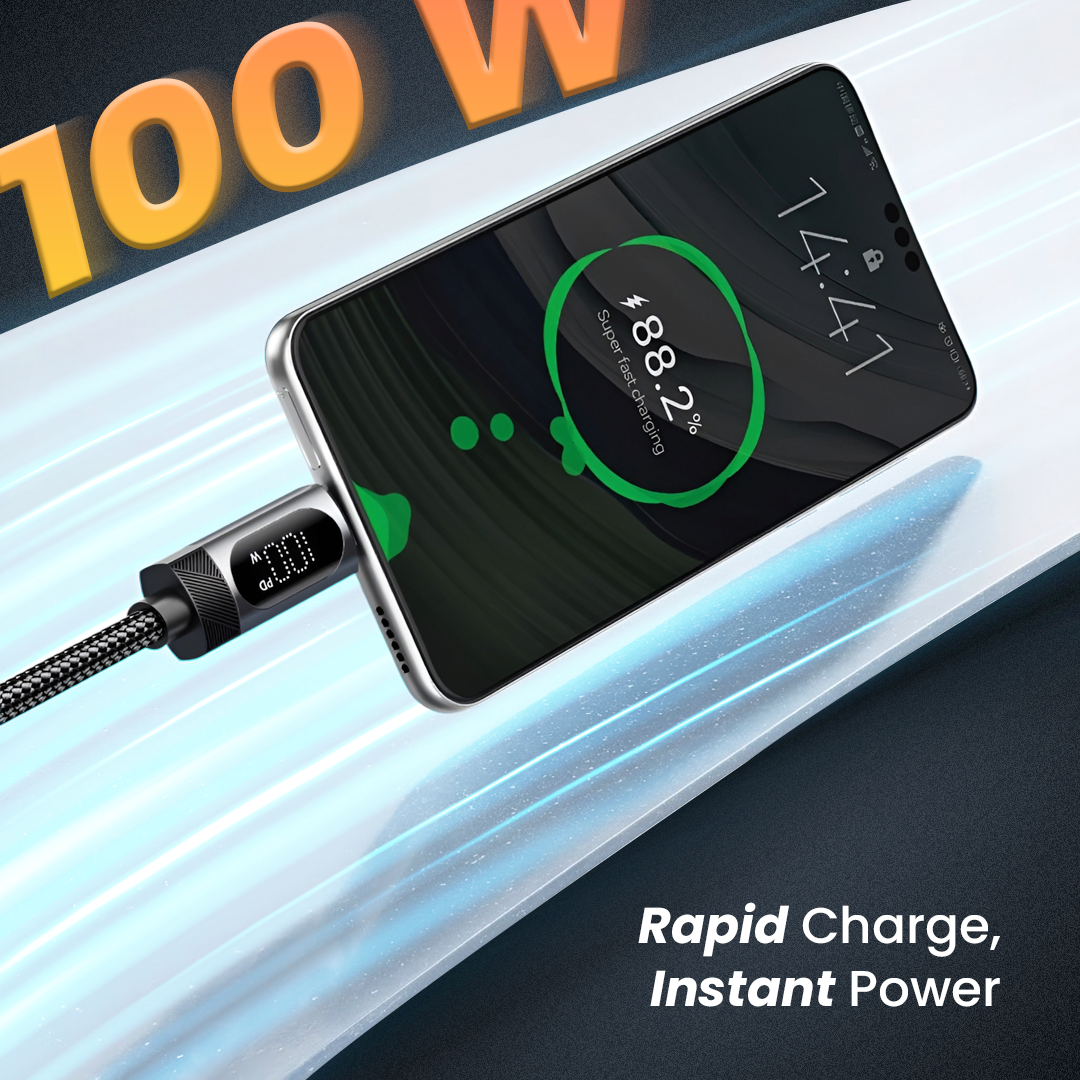 Gambar produk ESSAGER MacLe Kabel Data USB Type A to Type C Fast Charging 100W 1M - ES-X64