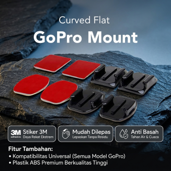 Gambar produk JMFOTO Sticker 3M Curved Flat Mount 8 PCS for GoPro and Xiaomi Yi - 1031