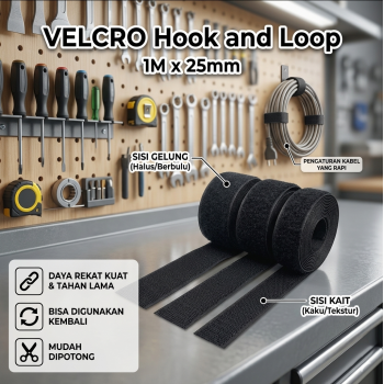 SBTeng Velcro Hook and Loop Magic Nylon Sewing Tape 1M - RI210