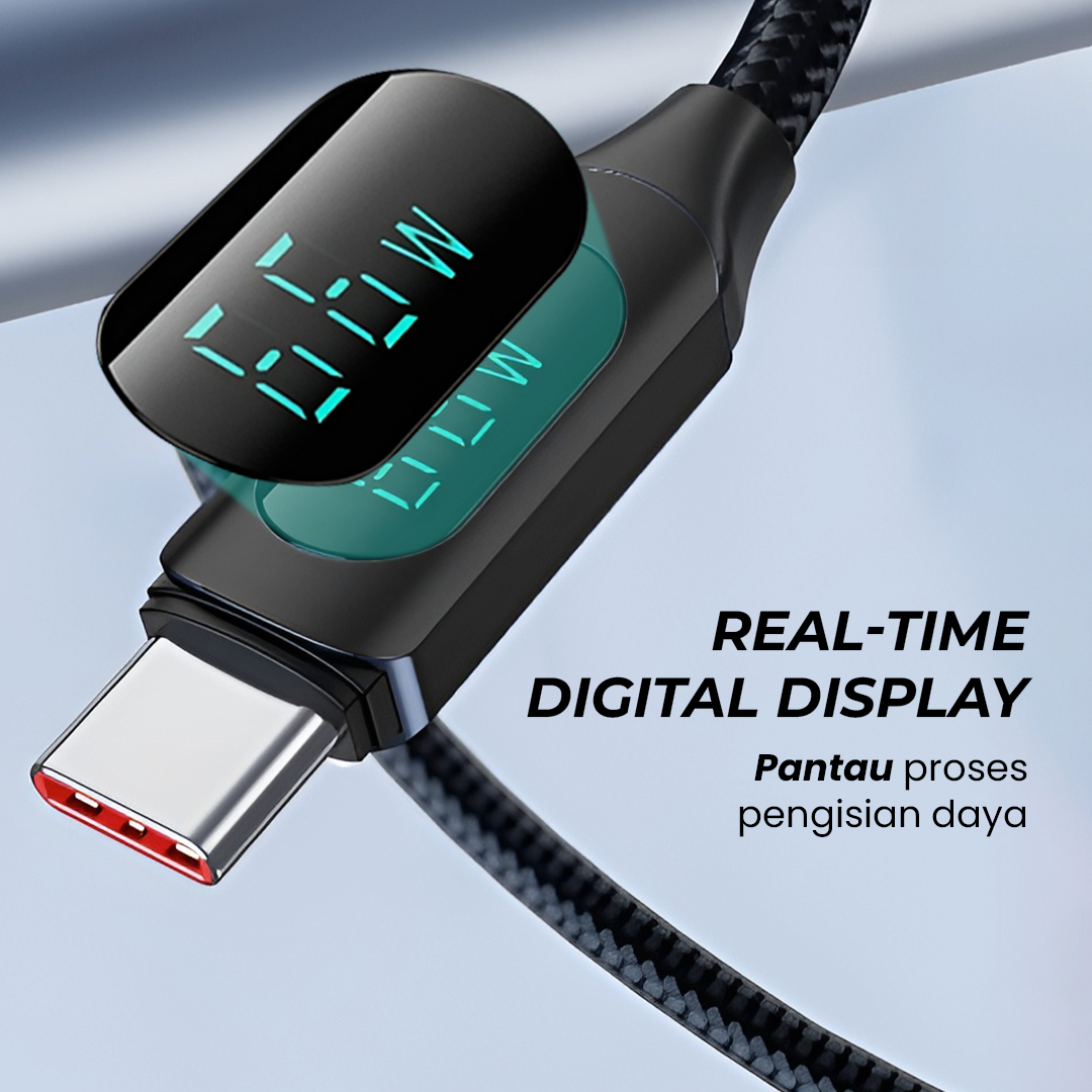 Gambar produk Toocki Kabel Charger USB A to USB Type C Fast Charging Braided 6A 66W 1M - TXCT-XY01/XYA01