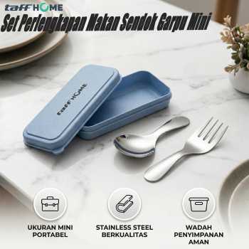 TaffHOME Set Perlengkapan Makan Sendok Garpu Mini Cutlery Set 2 PCS - R-304