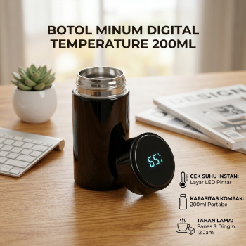 WTRNET Botol Minum Termos LED Digital Temperature Stainless 200ml - LZ120