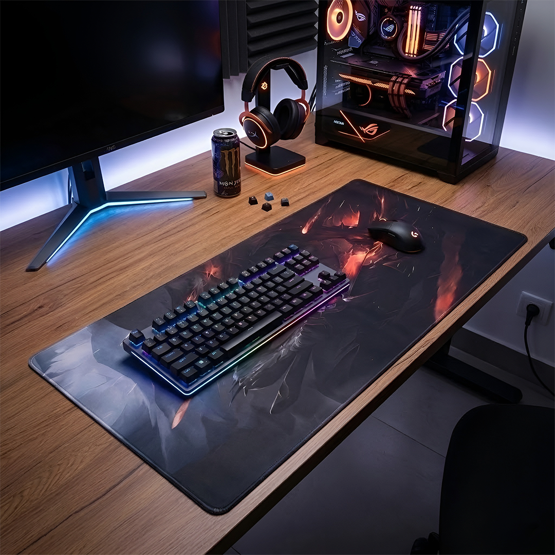 WXPYU Mouse Pad Gaming XL LoL Nightbringer Yasuo Desk Mat 800x400x2mm - WX4080 Gambar produk WXPYU Mouse Pad Gaming XL LoL Nightbringer Yasuo Desk Mat 800x400x2mm - WX4080