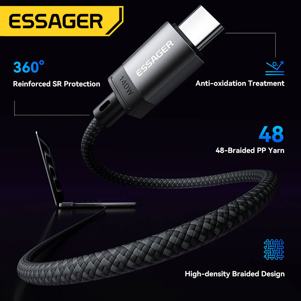Gambar produk ESSAGER Kabel Data Type C to Magsafe 3 Magnetic Fast Charging 5A 140W - ES-X69
