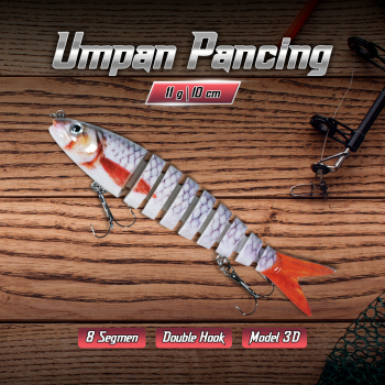 MINNOW Umpan Pancing Ikan Sinking Wobblers Fishing Lures Jointed 10cm - 45D