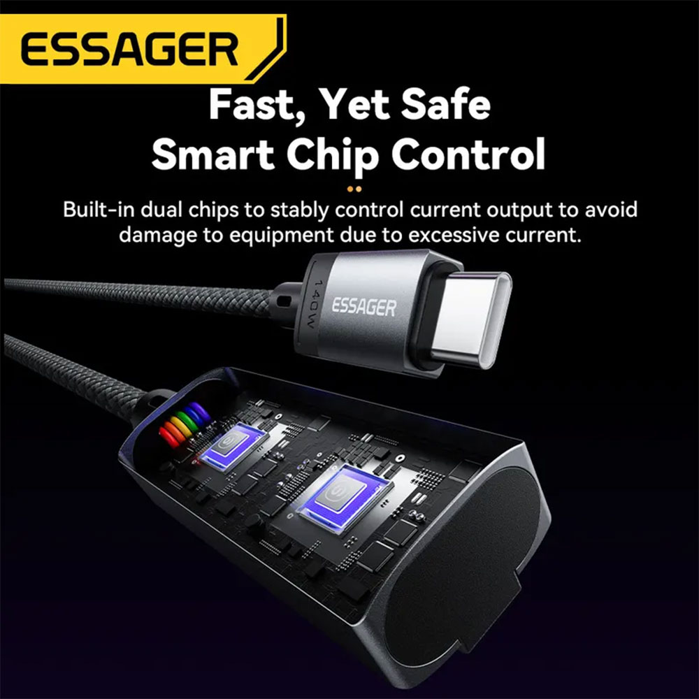 Gambar produk ESSAGER Kabel Data Type C to Magsafe 3 Magnetic Fast Charging 5A 140W - ES-X69
