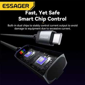 Gambar produk ESSAGER Kabel Data Type C to Magsafe 3 Magnetic Fast Charging 5A 140W - ES-X69