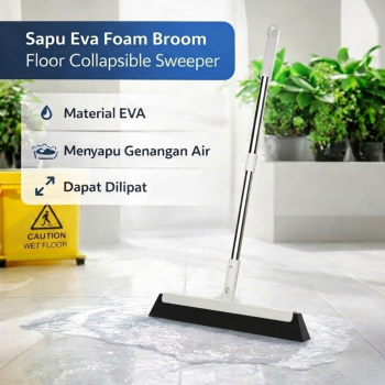 Yibeilife Sapu Eva Foam Broom Floor Collapsible Sweeper - LF00218