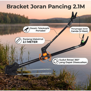 Gambar produk TaffSPORT Bracket Joran Pancing Ikan Adjustable Holder 2.1M - V-003