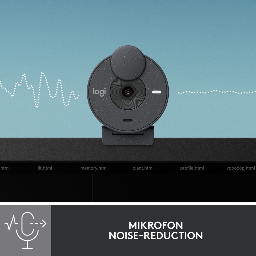 Gambar produk Logitech Webcam Full HD 1080P Noise Reducing Mic Auto Light Correction - Brio 300