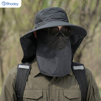 Rhodey Topi Rimba Outdoor Anti UV Waterproof Boonie Hat Nylon - YL-A10