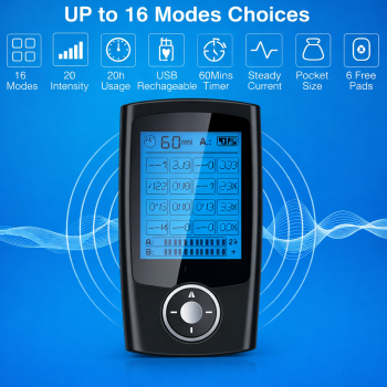 TaffOmicron Alat Pijat Elektrik Akupuntur Tempel TENS EMS 16 Mode - MH-2000