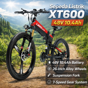 Gambar produk Lankeleisi Sepeda Listrik Lipat Folding E-Bike Elite Vers 48V 10.4Ah - XT600