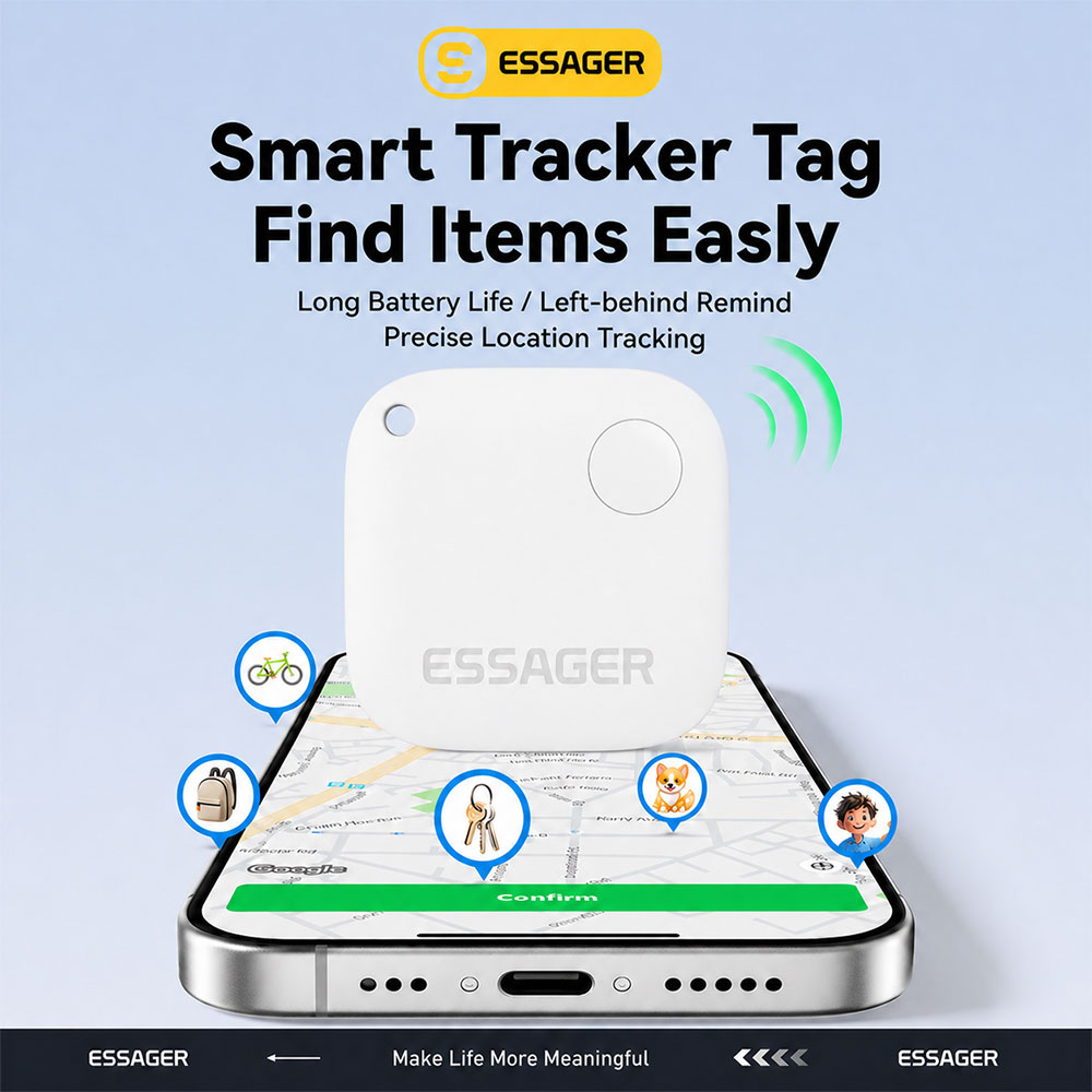 Gambar produk ESSAGER Smart Tag Tracker Bluetooth Finder Key iOS Support Only - WWQ Tag - Utama