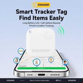 ESSAGER Smart Tag Tracker Bluetooth Finder Key iOS Support Only - WWQ Tag