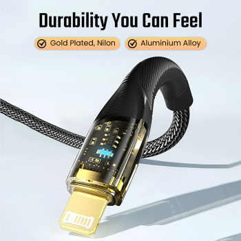 Gambar produk ESSAGER Kabel Data Type C to Lightning PD Quick Charging LED 29W 3A 1M - ES-X29