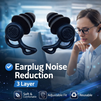 TaffSPORT Penutup Telinga Earplug Noise Reduction 3 Layer - VO70