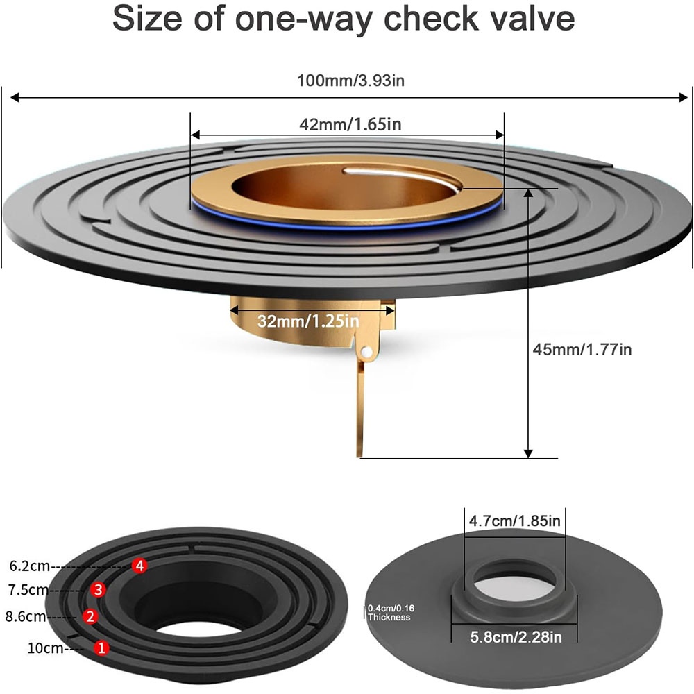 Gambar produk Homedec Penutup Saluran Pembuangan Air Floor Quick Drain Filter 42mm - HDC-110