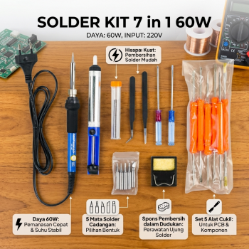 Gambar produk Taffware Peralatan Solder Kit 7in1 Soldering Iron 60W 220V - CS-31 E