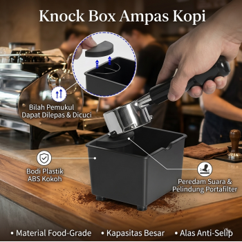 One Two Cups Wadah Ampas Kopi Espresso Coffee Knock Box Container - KS-20