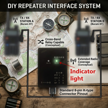 ADEGBO Relay Repeater HT Walkie Talkie Transfer Box K Type Plug - AD-25