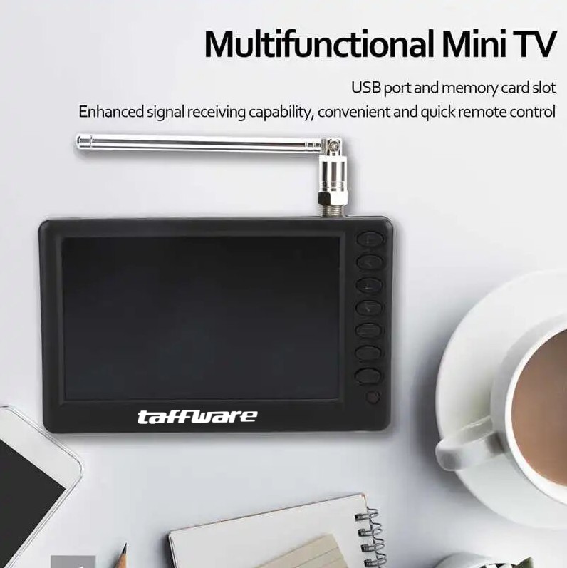 Taffware Portable HD TV Monitor 5 Inch DVB-T2 + Analog - D5 Gambar produk Taffware Portable HD TV Monitor 5 Inch DVB-T2 + Analog - D5