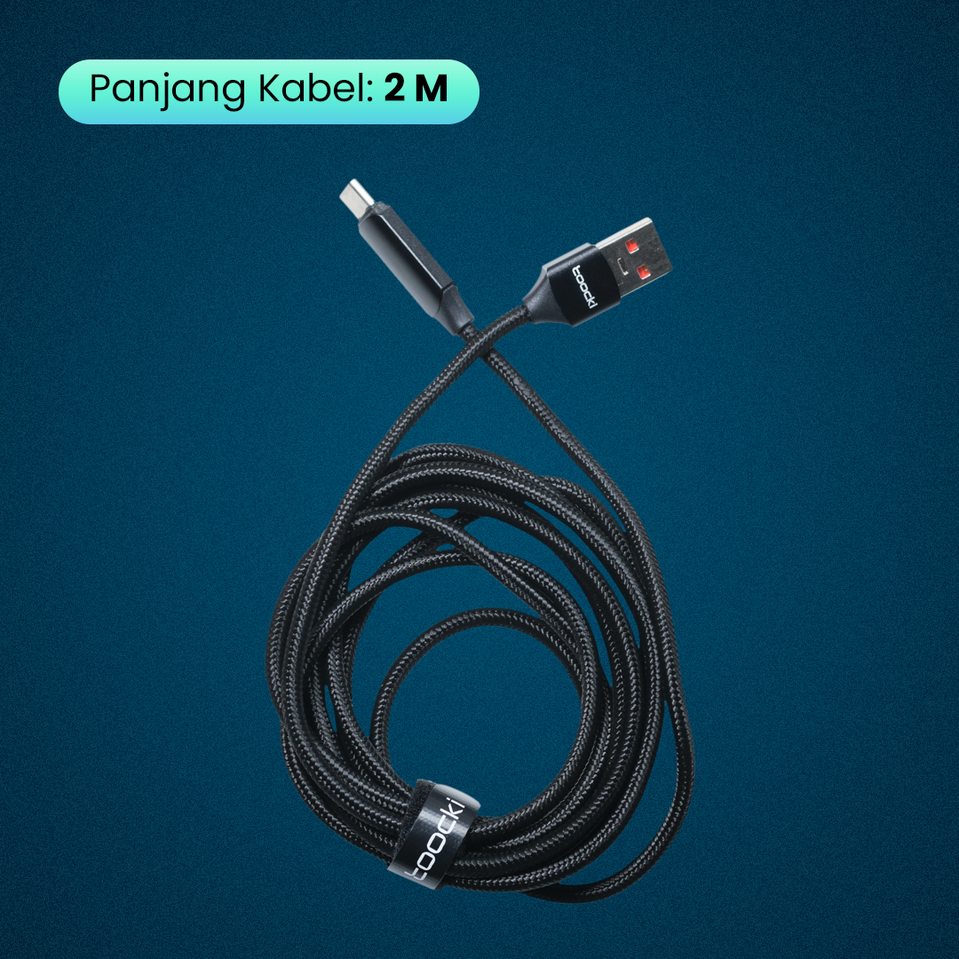 Gambar produk Toocki Kabel Charger USB A to USB Type C Fast Charging Braided 6A 66W 2M - TXCT-XY01/XYA01