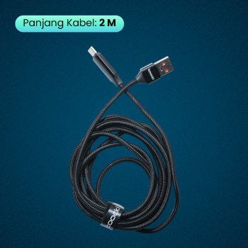 Gambar produk Toocki Kabel Charger USB A to USB Type C Fast Charging Braided 6A 66W 2M - TXCT-XY01/XYA01