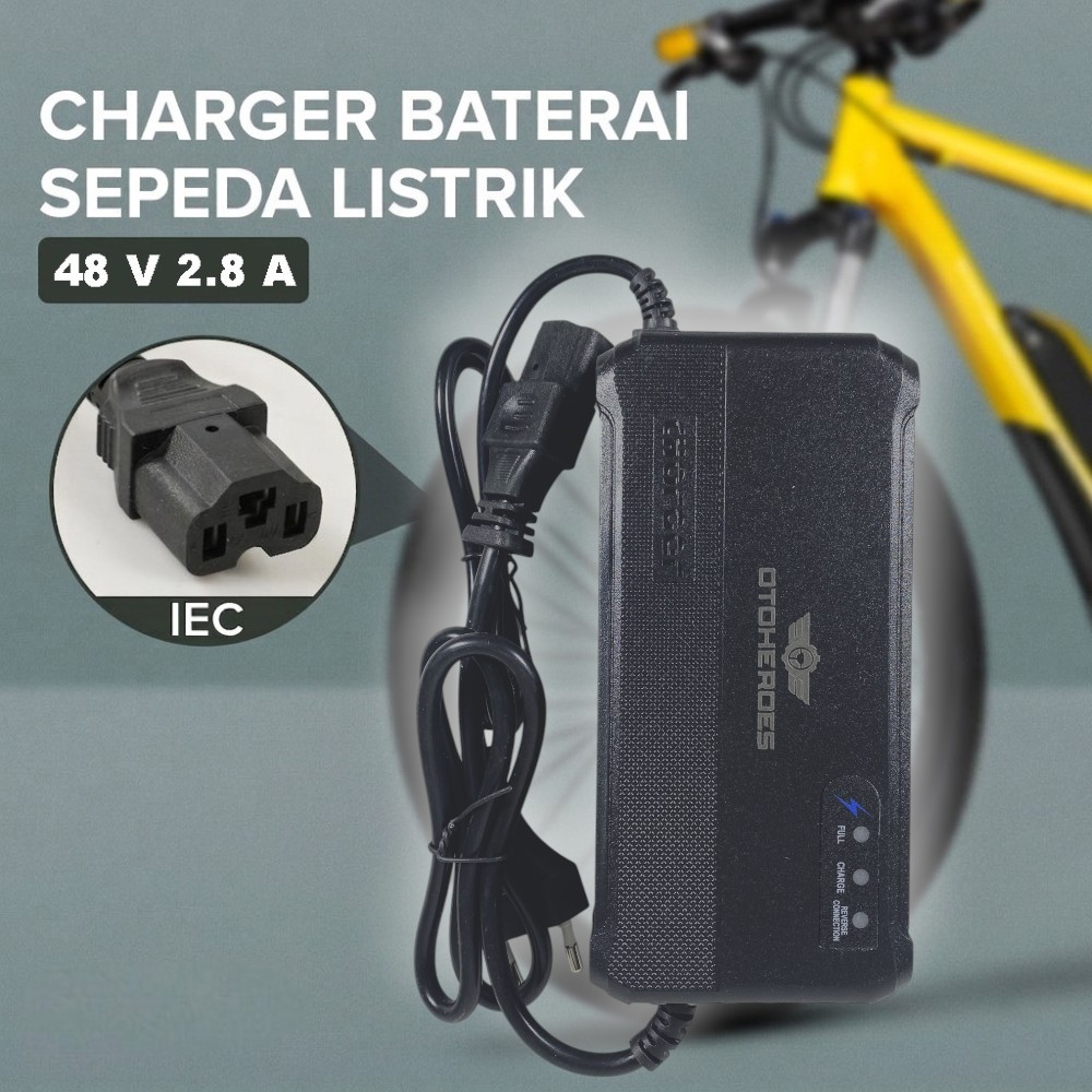 Gambar produk OTOHEROES Charger Aki Sepeda Listrik Portable Battery Charger 48V 2.8A - YF2023-06 - Utama