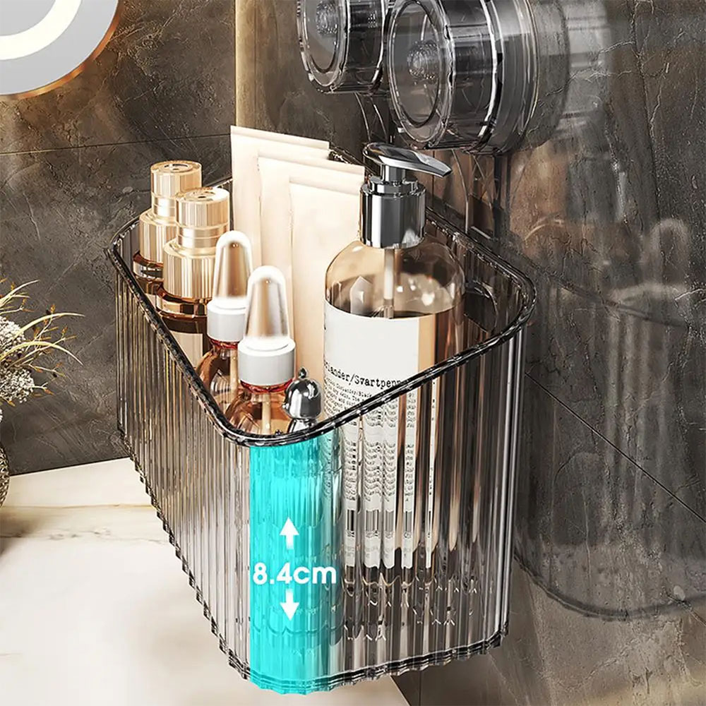 KITPIPI Rak Gantung Kamar Mandi Organizer Storage Rack Suction Cup - 10P Gambar produk KITPIPI Rak Gantung Kamar Mandi Organizer Storage Rack Suction Cup - 10P