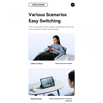 Gambar produk ESSAGER Adaptor Converter Audio OTG Type C to Type C 3.5 mm 2in1 60W - ES-OTG38