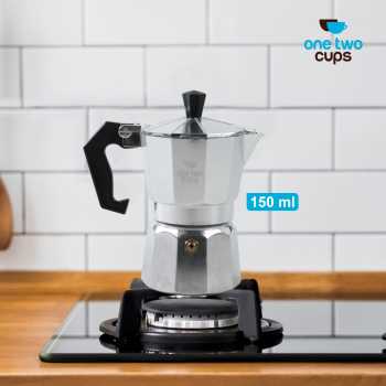 One Two Cups Moka Pot Teko Kopi Espresso Coffee Maker Stovetop - MX001