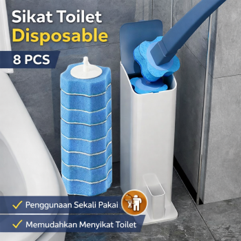 MTS Sikat Toilet Kamar Mandi Wand Kit with Holder Disposable 8 PCS - OME01