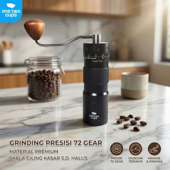 One Two Cups Alat Penggiling Kopi Manual Coffee Grinder 72 Gear - R50