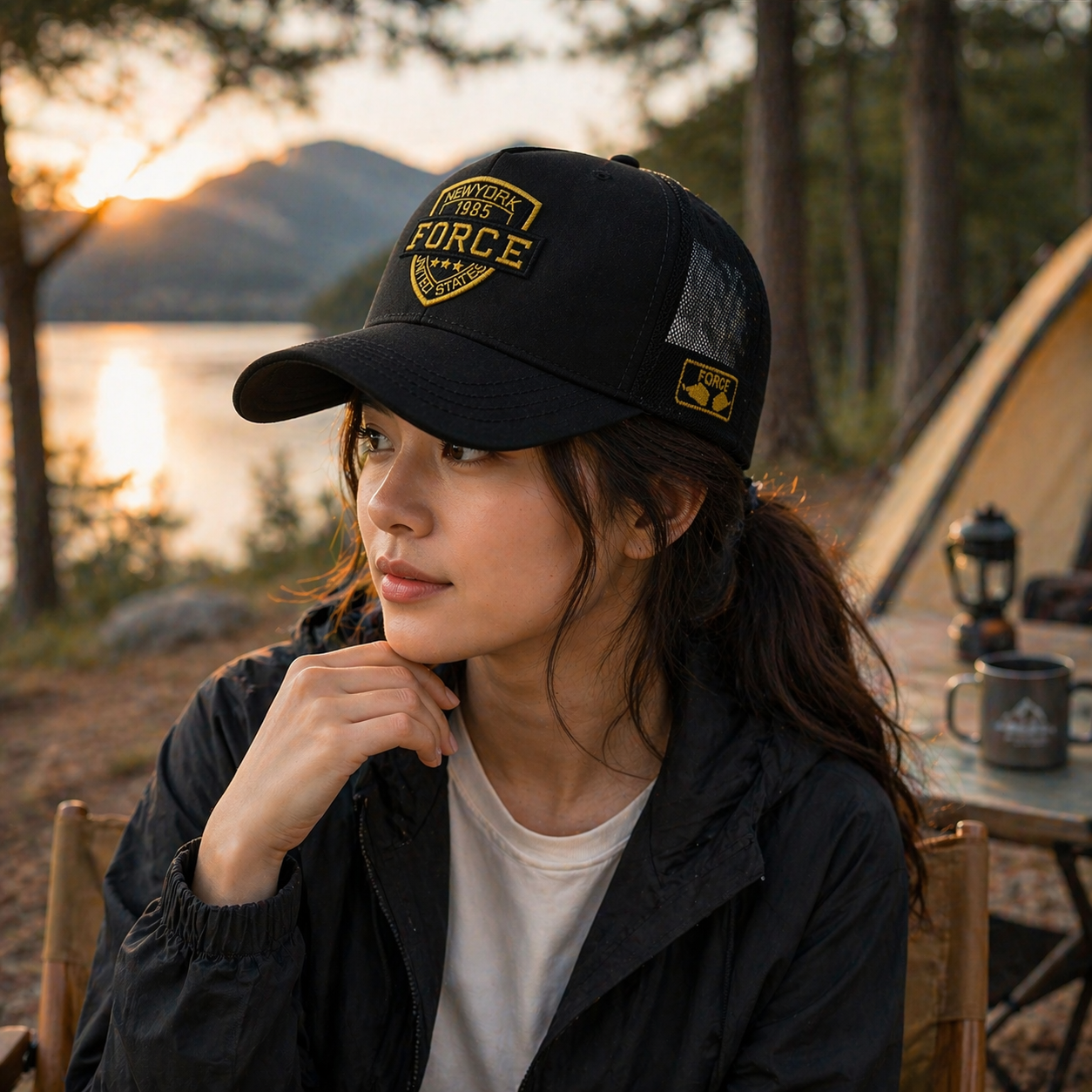 Gambar produk CNOTE Topi Baseball Cap Bordir Quick Dry Mesh New York Force US - C-60