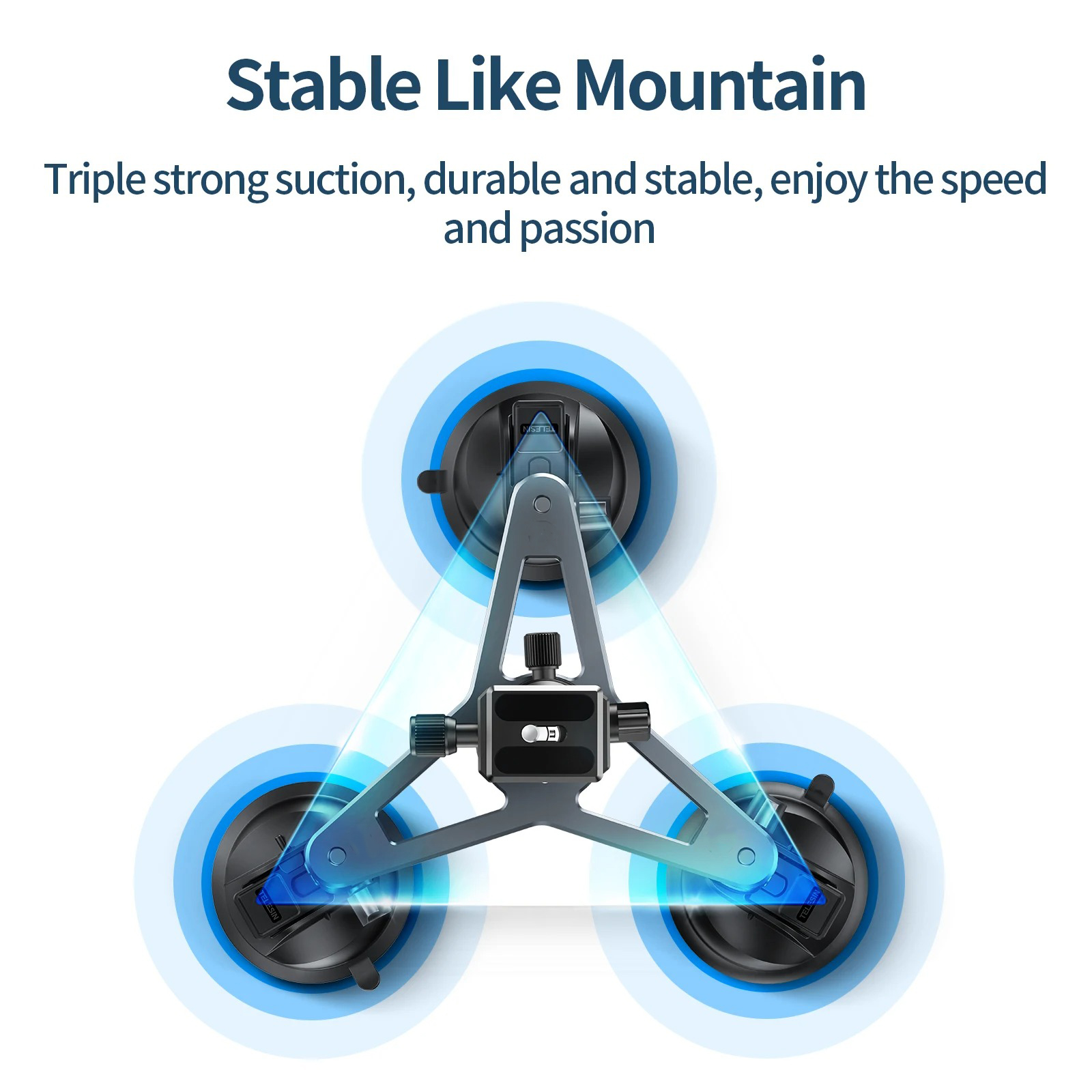 TELESIN Three-Arm Car Mount Holder Suction Cup for DSLR GoPro DJI Osmo - TE-TSB-001 Gambar produk TELESIN Three-Arm Car Mount Holder Suction Cup for DSLR GoPro DJI Osmo - TE-TSB-001 - 2
