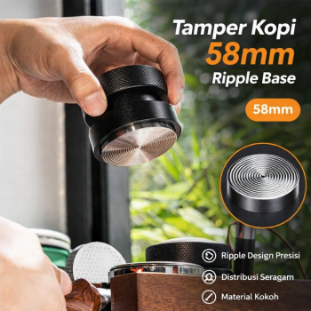 Yangliu Macaron Tamper Kopi Coffee Distribution Tool Ripple Base 58mm - YG13