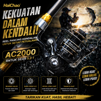 DEUKIO Reel Pancing Spinning Fishing Reel 5.2:1 2000 - AC2000