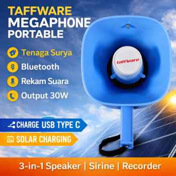 Taffware Speaker Toa Pengeras Suara Megaphone Tenaga Surya TF Card 30W - YW-06LT