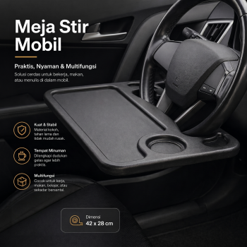 DAYLYRIC Meja stir Mobil Laptop Desk Dining Table Car Double Side - DL42
