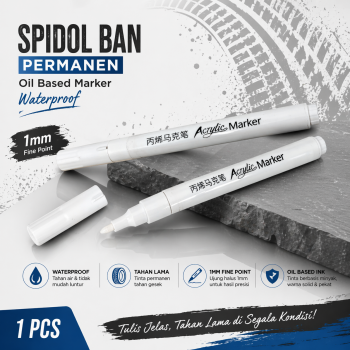 LIT-ONTNMA Spidol Ban Permanen Oil Based Marker Waterproof 1mm 1 PCS - L-580