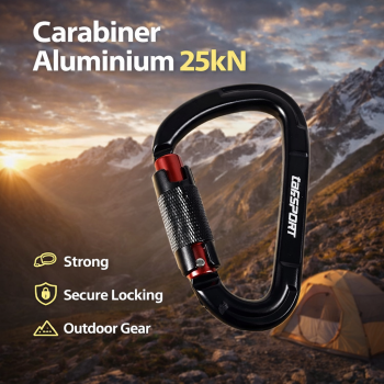 TaffSPORT Carabiner Gantungan Aluminium Hook Buckle 25KN Automatic - CE25