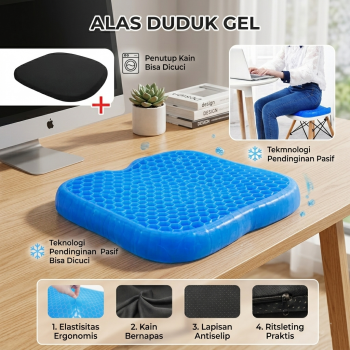 Gambar produk Patchz Bantalan Alas Duduk Pad Gel Seat Cushion Non Slip Ultra Elastic - SC-015