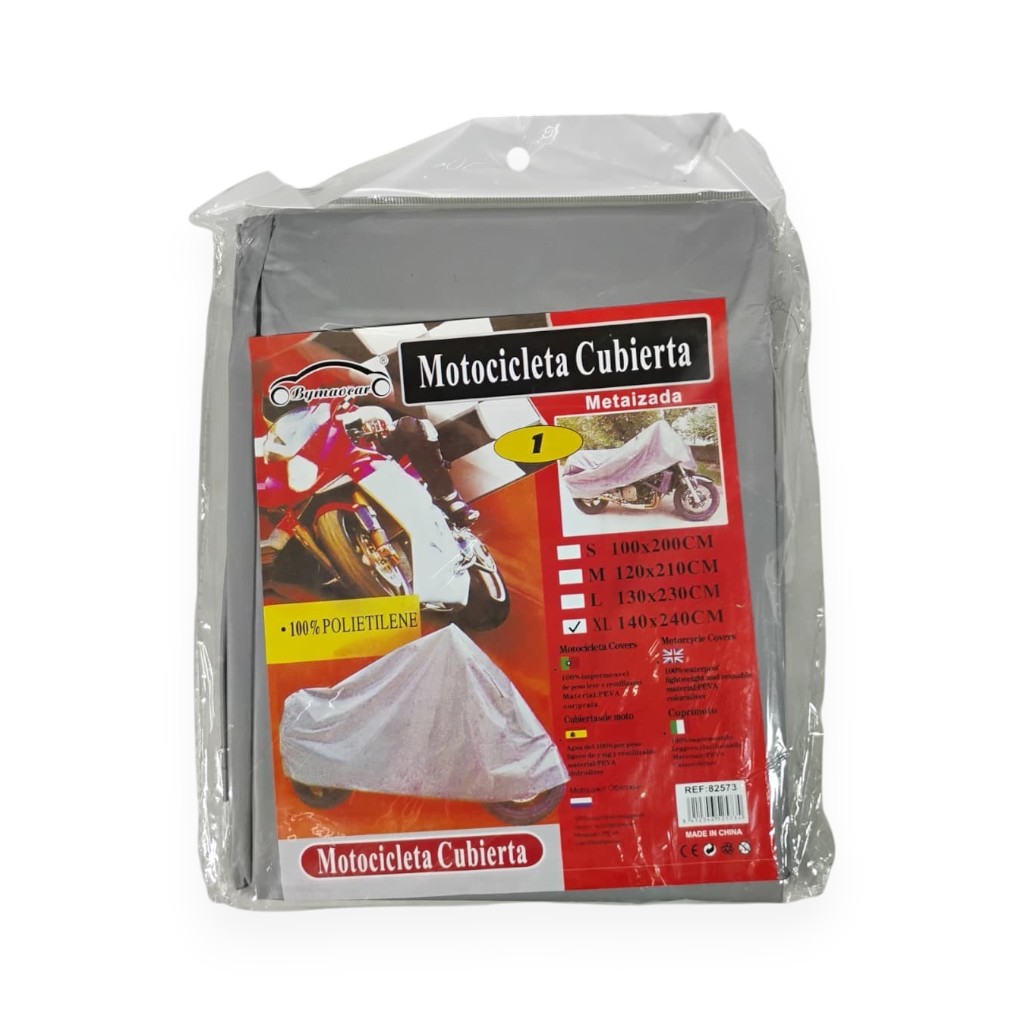 Bymaocar Sarung Penutup Motor Anti Hujan Waterproof Cover Polietilene XL 120x240cm - CV330 Gambar produk Bymaocar Sarung Penutup Motor Anti Hujan Waterproof Cover Polietilene XL 120x240cm - CV330