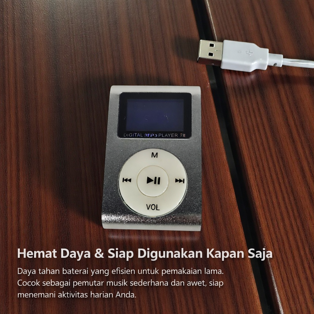 ZUCZUG Pod MP3 Player Mini TF Card dengan Klip dan Layar LCD - ZC10 Gambar produk ZUCZUG Pod MP3 Player Mini TF Card dengan Klip dan Layar LCD - ZC10 - 3