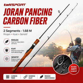 TaffSPORT Joran Pancing Spinning Carbon Fiber 2 Section - KB300